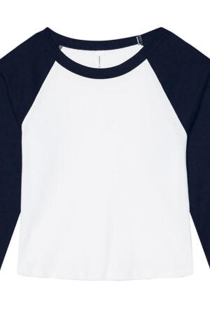 Women`s Micro Rib 3/4 Raglan Baby Tee