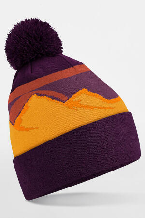 Mountain Peaks Pom Pom Beanie