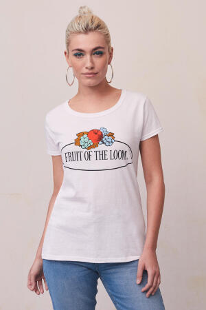 Ladies Vintage T Large Logo Print