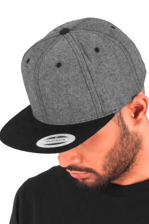 Chambray-Suede Snapback