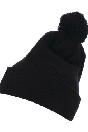 Cuffed Pom Pom Knit Beanie