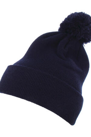 Cuffed Pom Pom Knit Beanie