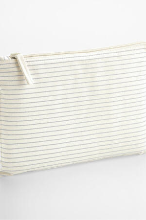 Striped Organic Cotton Accessory Pouch