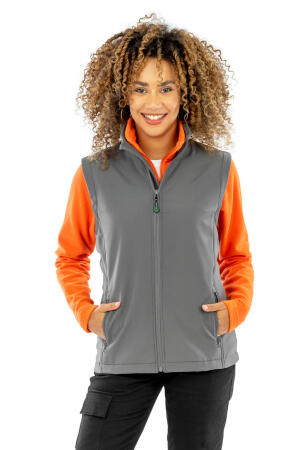 Women`s Recycled 2-Layer Printable Softshell B/W