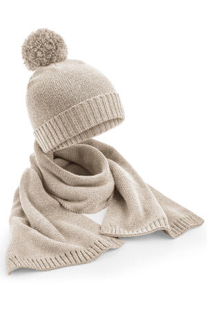 Knitted Scarf and Beanie Gift Set