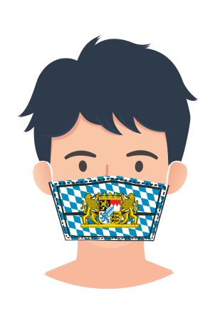 Gesichtsmaske Bayernwappen