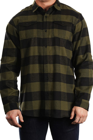 Woven Plaid Flannel Shirt