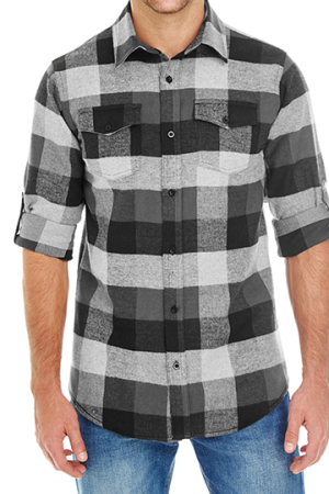 Woven Plaid Flannel Shirt