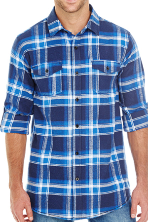 Woven Plaid Flannel Shirt