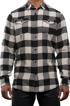 Woven Plaid Flannel Shirt