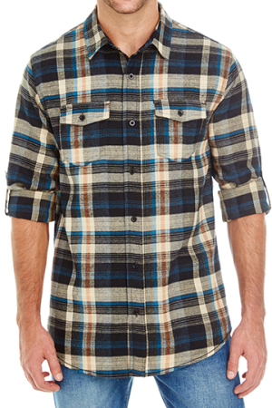 Woven Plaid Flannel Shirt