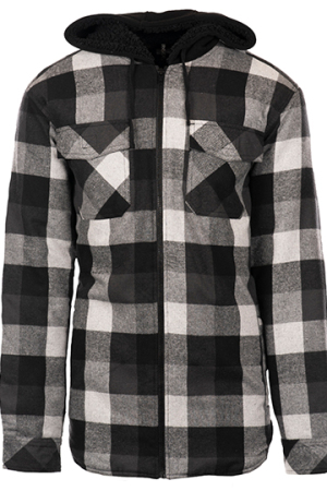 Men´s Flannel Jacket With Sherpa Hoodie