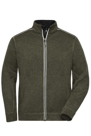 Men's Knitted Workwear Fleece Jacket - SOLID -