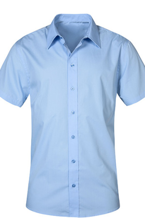 Men`s Poplin Shirt Short Sleeve