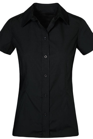 Women`s Poplin Shirt Short Sleeve