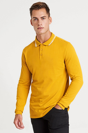 Long Sleeve Tipped 100 Polo