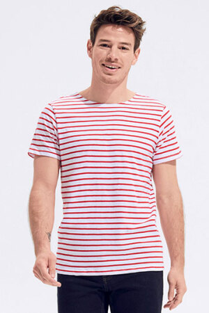 Men`s Round Neck Striped T-Shirt Miles