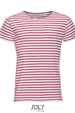 Men`s Round Neck Striped T-Shirt Miles