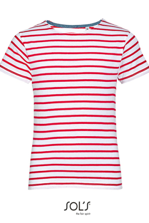 Kids Round Neck Striped T-Shirt Miles