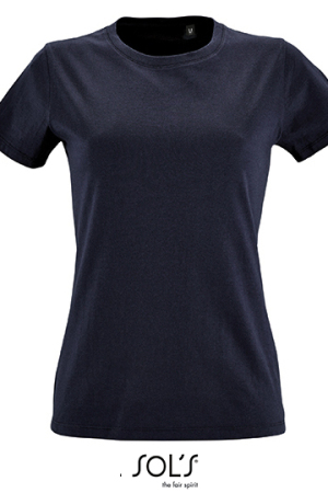 Womens Round Neck Fitted T-Shirt Imperial