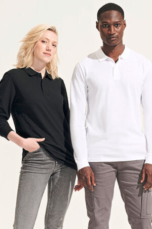 Unisex Long Sleeve Polo Shirt Planet