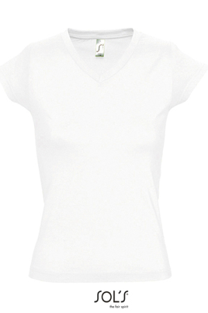 Ladies V-Neck-T-Shirt Moon