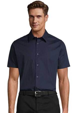 Herren Stretch-Kurzarmhemd Broadway