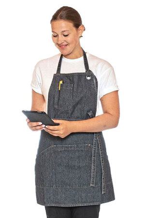 Utility Apron Bib Washed Denim