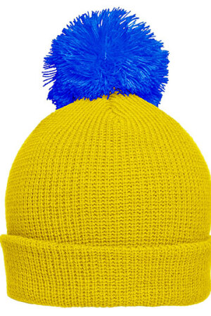 Pompon Hat With Brim