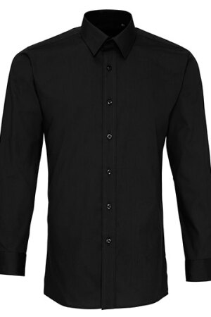 Men's Long Sleeve Fitted Poplin Shirt