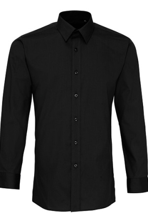 Men's Long Sleeve Fitted Poplin Shirt