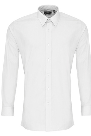 Men's Long Sleeve Fitted Poplin Shirt