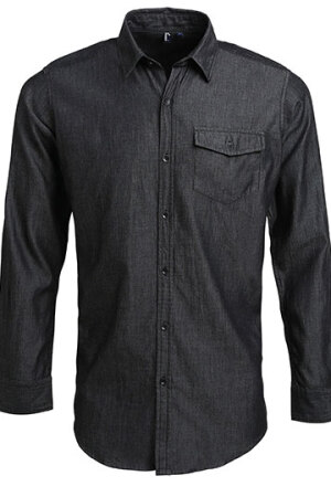 Mens Jeans Stitch Denim Shirt