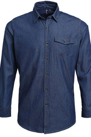 Mens Jeans Stitch Denim Shirt