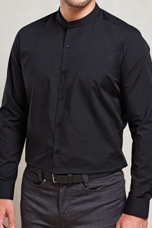 Men´s Banded Collar Grandad Long Sleeve Shirt