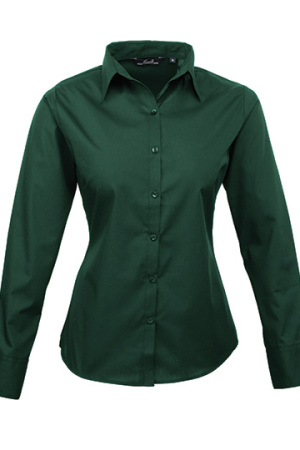 Ladies Poplin Long Sleeve Shirt