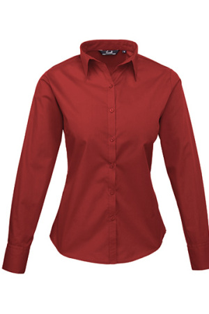 Ladies Poplin Long Sleeve Shirt