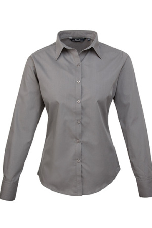 Ladies Poplin Long Sleeve Shirt