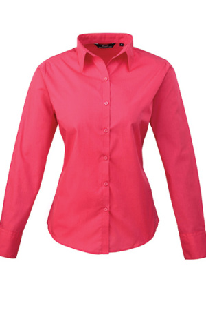 Ladies Poplin Long Sleeve Shirt