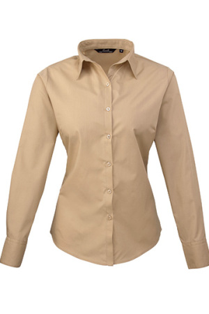 Ladies Poplin Long Sleeve Shirt