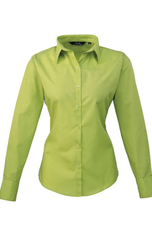 Ladies Poplin Long Sleeve Shirt