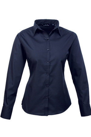 Ladies Poplin Long Sleeve Shirt