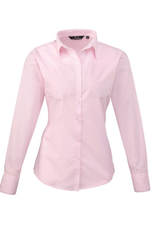 Ladies Poplin Long Sleeve Shirt