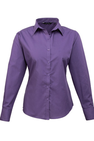 Ladies Poplin Long Sleeve Shirt