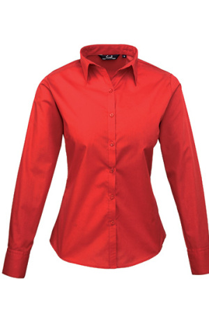 Ladies Poplin Long Sleeve Shirt