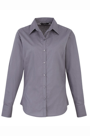 Ladies Poplin Long Sleeve Shirt