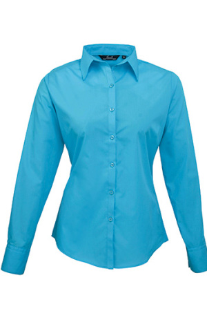 Ladies Poplin Long Sleeve Shirt