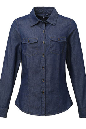 Ladies Jeans Stitch Denim Shirt