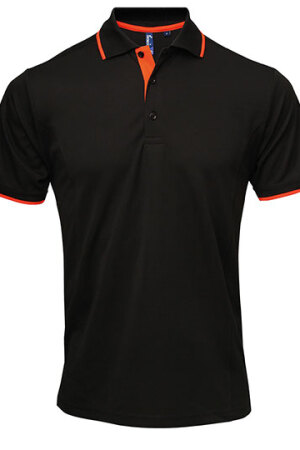 Mens Contrast Coolchecker Polo