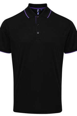 Mens Contrast Coolchecker Polo